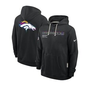 Denver Broncos Black 2025 Crucial Catch Sideline HoodieSize M